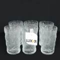 Drinkware Glass Set of 6 – Frosted glacier Glassware set. 