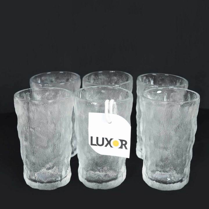 Drinkware Glass Set of 6 – Frosted glacier Glassware set