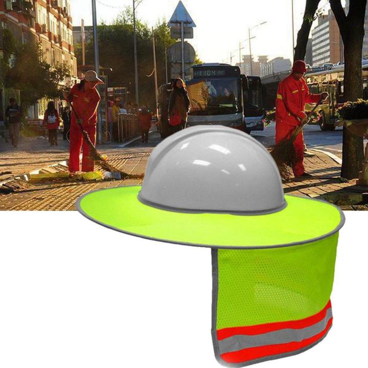 EF Hard Hat Sun Shade Neck Shield Protection Visable Mesh For Hardhats/Helmet
