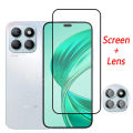 2in1 Honor X8B Tempered Glass Full Screen Covering Full Rubber Tempered Glass Film + Camera Lens Film Lnfinix. 