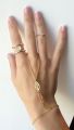 Elegant Finger Bracelet for Women – Adjustable Hand Chain Jewelry with Ring. 
