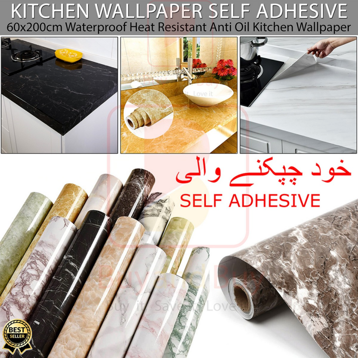 60x200cm%20Wall%20Paper%20Waterproof%20Heat%20Resistant%20Self%20Adhesive%20Anti%20Oil%20Kitchen%20Wallpaper%20Marble%20Sheet%20for%20Kitchen%20-%20Image%202