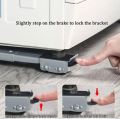 Washing Machine Base Mini Fridge Stand Heavy Duty Expandable Appliance Roller with Brake Mobile Cart Adjustable Trolley Furniture Dolly Mover for Washer Dryer Refrigerator 2 PCS Color White. 