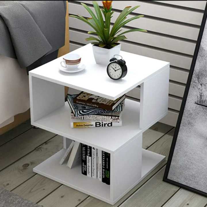 Rectangle Hallow Design Night Stand Storage Bedside Table  Center table Storage table
