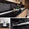 ORIGINAL White/Black Marble Sheet for Kitchen & Home 60x200cm 2(Meter) Wall Paper Waterproof Heat Resistant Self Adhesive Anti Oil Kitchen Wallpaper Wall Sticker. 
