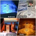 Crystal Diamond Lamp 16 Colors Changing with Remote Control USB Rechargeable Rose Light | Fancy Table Lamps for Home Decoration Gifts | For Drawing Room Corner / Floor & Bedroom Lampshade. 
