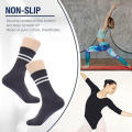Anti-Slip Yoga Socks Stylish Breathable Lightweight Combed Cotton Socks Stretchable Fitness Accessories Stripe Socks for Yoga Practice Dance Classes Fitness Workouts Pilates Sessions Gym Exercises. 