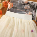 Summer New Girls' Baby Skirt Pommel Skirt With Hem Lace Flower Decoration Light Princess Skirt Gauze Skirt. 