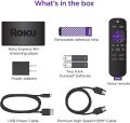 Roku Express 4K+ 2021 | Streaming Media Player HD/4K/HDR with Smooth Wireless Streaming and Roku Voice Remote with TV Controls, Includes Premium HDMI® Cable. 
