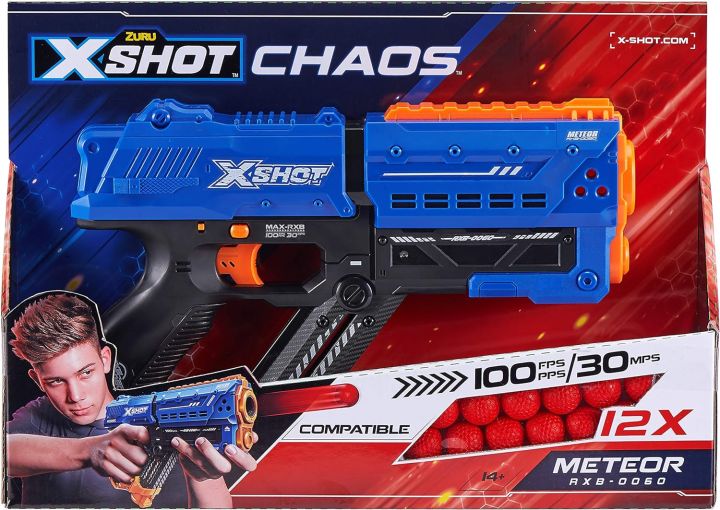 X-SHOT CHAOS DART BALL BLASTER METEOR