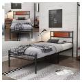Iron single bed. 