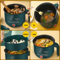 hotplate - hotpot Multi-function 1.3L Mini Rice Cooker Portable Electric Cooker - Egg Steamer and Electric Stove - Noodle Pot Electric Kettle - Stainless Steel Mini Cooker - Electric Cooker Pan - Double Layer Pan For Kitchen Hotpot - Hot plate. 