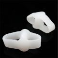 1 Pair Silicone Two Hole Toe Separator Gel Foot Fingers Thumb Valgus Protector Bunion Adjuster Hallux Valgus Guard Feet care. 