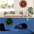 Alhafiz walls Presents The Night Light Wall Clock, Big size Glow in The Dark / This clock glow and shine in the night and makes the room or home beautiful / Wooden Wall Clock, Luminous Wall Clock for Bedroom, Living Room, Kitchen- / Best of luck. 