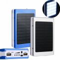 Solar Power Bank 20000mAh Dual USB Waterproof Charger with LED Light. 