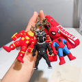 Disney Marvel Avengers PVC Keychains Cute Cartoon Superhero Pendant Keyholder Thanos Iron Man Spiderman Keyrings Jewelry Gifts. 