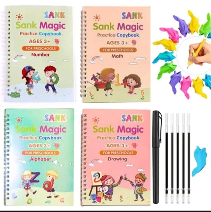 Pack%20Of%204%20Sank%20Magic%20Practice%20Copybook%20(4%20BOOKS%20+%201%20PEN%20+%2010%20REFILL)%20%7C%20Learning%20Workbook%20for%20Coloring,%20Drawing%20&%20Sketching%20-%20Image%202
