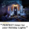 XHHDQES 2X 24-Hour Segmented Timer Switch-Energy-Saving Plug Timer Socket Kit-with Time Controller 3-Pin Plug UK Plug. 