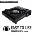 GAS ONE GS-3000 Portable Gas Stove with Carrying Case, 9,000 BTU, CSA Approved, Black. 