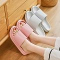 New Thick Platform Bathroom Home Slippers Women Men Soft Sole Eva Indoor Slides Female Sandals 2022 Summer Non-Slip Slippers. 