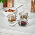 IKEA Korken Glass Jars (Set of 3) - Airtight Multi-use Storage Jars for Kitchen Organization, Decoration and More. 