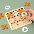 Tik Tak Toe Wooden Puzzle Game For Kids (Random Color) One Piece. 