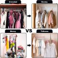 BuyJoy Space Saving Hangers & Magic Hangers For Cloths - Strong Plastic 9 Hole Wardrobe Hangers ( Same Colors). 