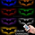 RGB 7 colours 3D Batman Led Wall Lamp With Remote - Gaming Decor - ZF DMart room decor - Color Black. 