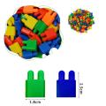 Kid's Educational Puzzle Rocket Head Shape Building DIY Game Block Plastic Toy (500 Blocks in Package). 