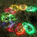 Islamic Eid Ramadan Decor 10 LED String Light Golden Home Fanoos Lantern Batter. 