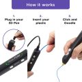 3D Pen for Kids - 3Doodler Drawing Flow 3D Pen Set | for DIY Home Art | Printing Pen with LCD Screen|Free Filament, Adaptor, Holder and Cable. 