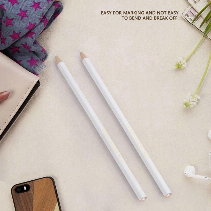 12X White Marking Pencil Pen Tailor Sewing Fabric Cloth Glass Leather Sew Marker
