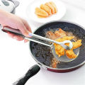 Kitchen Tool - 2 in 1 Food Tong Kitchen Knife Filter Stainless Steel Strainer Spoon Frying Oil Kitchen Strainer Clip Accessories. 