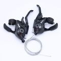 Shimano V-Brake Set, Brake/Shift Lever with Brake Cable, 7 Speed Gears Brake Combination with Gear Indicator for V-Brake, Black (L3 × R7 Gears) Shimano Gear Shifter. 