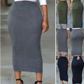 Muslim Thick Skirt Bodycon Slim High Waist Stretch Long Maxi Women Pencil Skirt. 