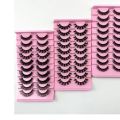 Russian Strip Lashes 10 Pairs 3D Faux Mink Lashes Natural Eyelashes Dramatic False Eyelashes Makeup Wholesale Eyelash Extension. 