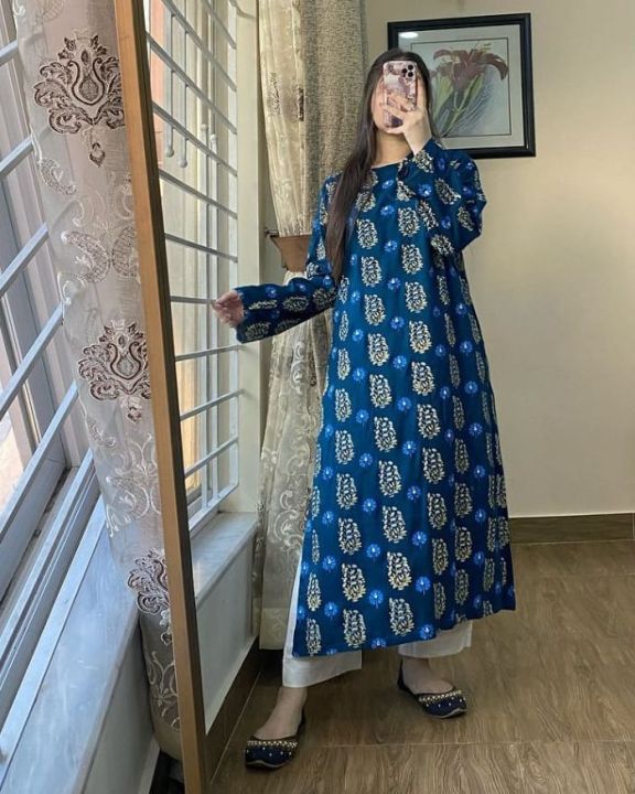Trendy Stitched Long Length 2pc Dress for women