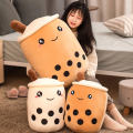 Bantal peluk comel Bubble Tea Plush Toy Pillow Patung Boba Milk Tea Cup Pillow Hug Soft Stuffed Kids Toys Birthday Gif | Home Promall. 