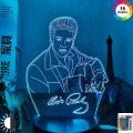 Elvis Presley Figure Night Light Led 16Color Changing 3D Nightlight The Hillbilly Cat King of The Western Pop Bedroom Lamp. 