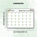 Magnetic Monthly Calendar for Refrigerator 30×21 cm (12×9 in) | Reusable Fridge Planner Board with Marker | Home Office Wall Organizer Schedule Planner. 