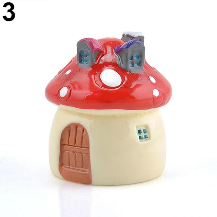 NYT 3 Sizes Mushroom Miniature Garden Ornament Diy Craft Pot Fairy Dollhouse Decor