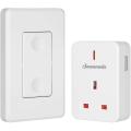 DEWENWILS Remote Control Plug Socket, 13A/3120W Heavy Duty Wireless Light Switch, 30m/100ft Long Range, Programmable, CE and RoHS Listed, 1 Pack Sockets and 1 Remote. 