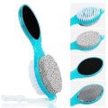 4 In 1 Foot Pedicure Brush, Pumice Stone, Scrubber & File For Soft Care Multi Use Manicure Paddle Brush Kit Tool, Cleanse and Buff, for Feet, Toes, Nails Cleaning, Bath Brush (Multicolor) (4 IN 1 BRUSH). 