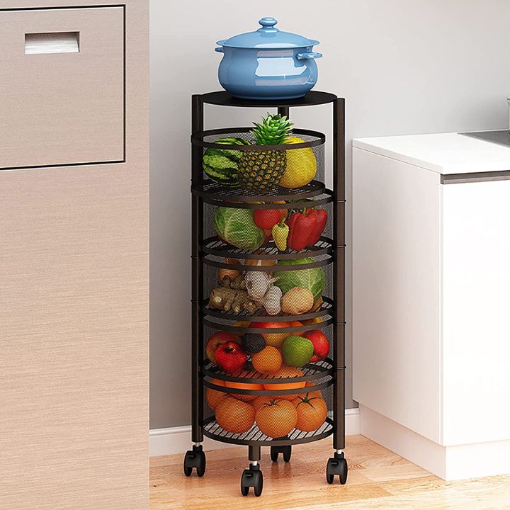Dream%20Enterprises%20Multi%20Layer%20Round%20Rotating%20Fruits%20&%20Vegetables%20Storage%20Shelves%20Basket%20Rolling%20Rack%20with%20Breakable%20Wheels%20for%20Kitchen%20Bathroom%20Office%20-%20Image%204