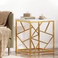 coffee table side table for living room  wooden marble texture powder coated paint Modern Luxury Living Room Table Gold Paint Finish zikzak iron rode based coffee table. 