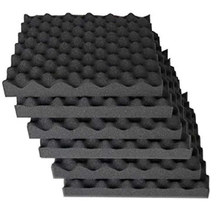 Acoustic Foam 6 Panel Sheet Studio Sound Proofing Treatment Egg Daraz.pk