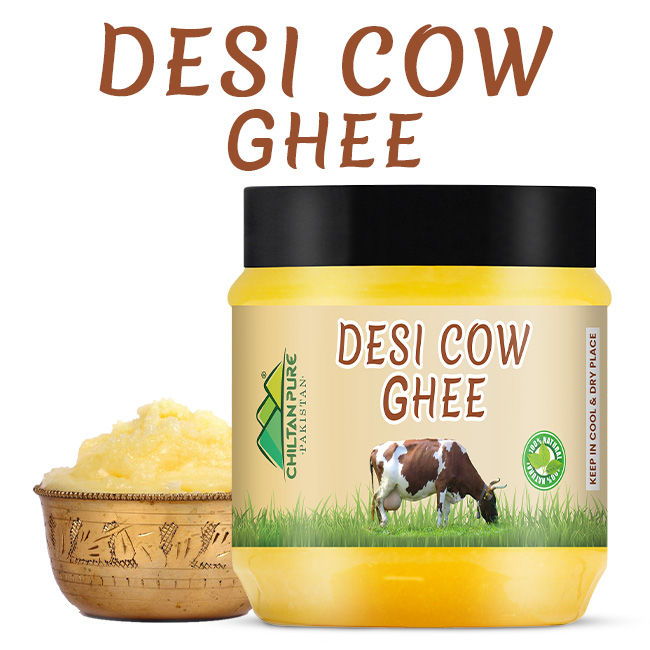 Desi Cow Ghee – Boost digestion, regulates blood sugar, helps in bone development, good for eye sight – rich source of vitamins, antioxidants & improve digestion