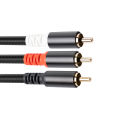 RCA Y Adapter Cable Subwoofer Y Cable 1X RCA to 2X RAC Audio Cable 1 Rca to 2 Rca  Amplifier Audio Cable,3 Meter. 