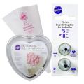 Pack Of 3 Wilton - Wilton Round Decorating Tips #5/Star #18 S - Wilton Heart Pan 6  - Wilton Featherweight Decorating Bag 12 in. 