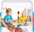 Ring Toss Game With 18 inch Stand Floatable Rings Multicolored Durable Plastic Rings Competitive Tossing Game. 